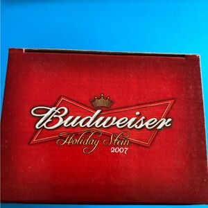 Budweiser Red Holiday Stein Collection Box